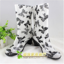 高跟时尚雨靴/雨鞋/水晶中筒雨靴女款雨鞋蝴蝶结35-40码