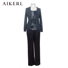 AIKERL艾可儿品牌正品欧美秋冬长袖 百搭针织衫上衣 假两件