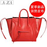 A-ZA阿札2012春季新款女包欧美风牛皮真皮通勤笑脸包囧手提包7813