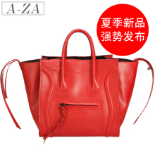 A-ZA阿札2012春季新款女包欧美风牛皮真皮通勤笑脸包囧手提包7813