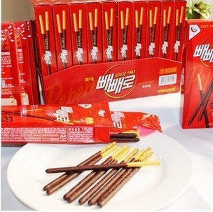 红盒巧克力棒 韩国乐天 42g加量了