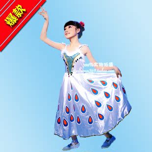 六一儿童孔雀舞演出服装表演服装女童舞台服舞