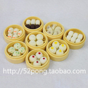 小笼包食物冰箱贴 冰箱贴磁贴创意 卡通冰箱贴 立体磁贴 满98包邮