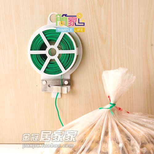 E7370 简家 三金冠 家居实用50M金属扎绳(带剪刀) 生活好帮手