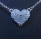 饰界一流韩国进口Accessoiy满钻蓝心项链