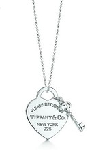 Plata esterlina al por mayor de joyería TIFFANY comercio caliente / del corazón de Tiffany Collar de la clave de licencia