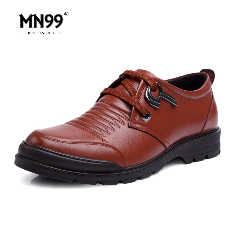 MN99男鞋 正品男士皮鞋 真皮头层皮低帮鞋 真皮商务休闲皮鞋
