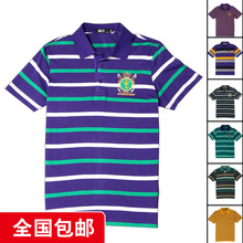 父情节礼物 polo衫 男 短袖 精品商务时尚休闲T恤 春夏季装 条纹