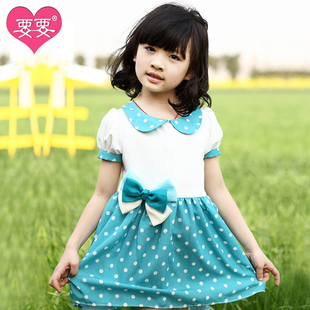  要要童装女童裙子夏装新时尚韩版儿童连衣裙田园风公主裙休闲