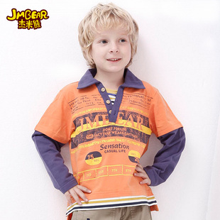  [思睿]JMBEAR/杰米熊正品春秋婴儿童装宝宝男童假两件套T恤231024