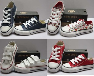  正品匡威converse儿童鞋 魔术贴 帆布鞋高帮低帮男女款