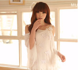 2012夏季最新款韩版瑞丽女裙蝴蝶肩带唯美连衣裙甜美可爱仙女裙