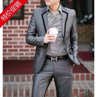  特价正品男士西服套装 新郎结婚礼服韩版修身 休闲西装婚庆礼服