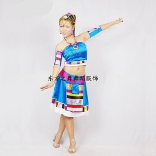 卓玛排舞演出服装 卓玛广场舞蹈服装 藏族服装