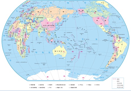 超大高清地图 中国 亚洲 半球 南极 美国 澳大利