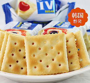  韩国进口 海太IVY 无糖苏打饼干155g 健康低脂 休闲零食品