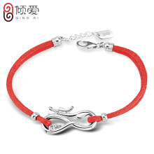 倾爱中国风 925纯银蛟龙情侣手链 龙年饰品 本命年男 红绳女 包邮