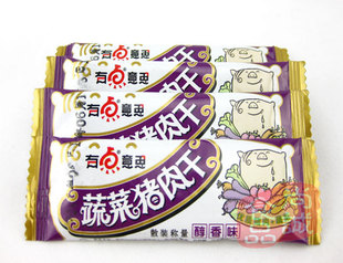  【限时特价】贵州特产 黔五福蔬菜猪肉干猪肉脯 醇香味 250g 条状