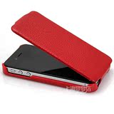 新款iphone4s手机壳 苹果4手机套 荔枝纹真皮套 外壳 配件保护套