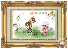 【爱婴坊】婴儿纪念 胎毛绣 胎发绣【仁】