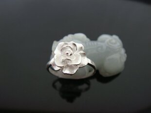  99纯银手工多层花朵戒指   【富贵牡丹花】手工纯银戒指