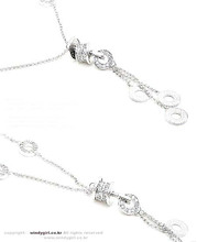 Red corona de Ofertas!  Corea del import * Bvlgari Bvlgari clásico completo de diamantes borla tornillos collar de plata