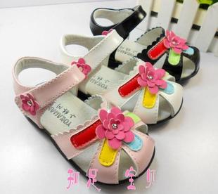  换季断码清仓特价女童凉鞋公主鞋正品鱼嘴小林川子真皮女童