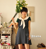 nana 2012新 海军领 垂顺柔软 松紧 高腰背心裙/连衣裙 S120417