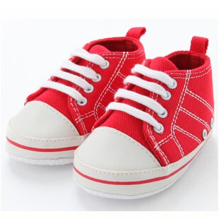  高帮帆布款婴儿软底鞋 婴幼童鞋步前鞋 两个可选（1-2岁）