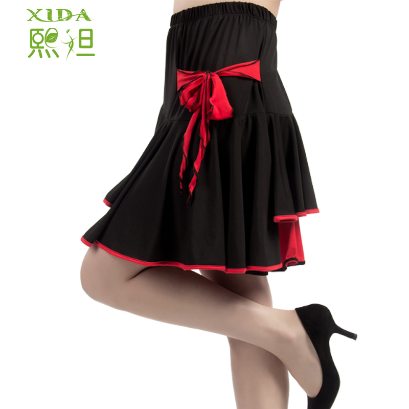 广场舞服装夏2015新款裙子拉丁舞蹈服装半身裙中老年舞蹈服装短裙