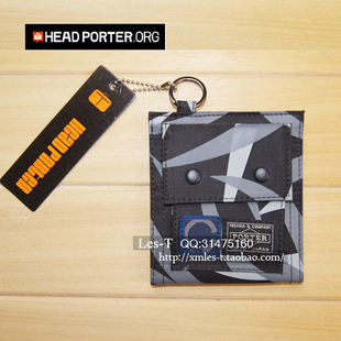正品代购 陈冠希联名 CLOT x Head Porter Alienegra短款荊棘钱包