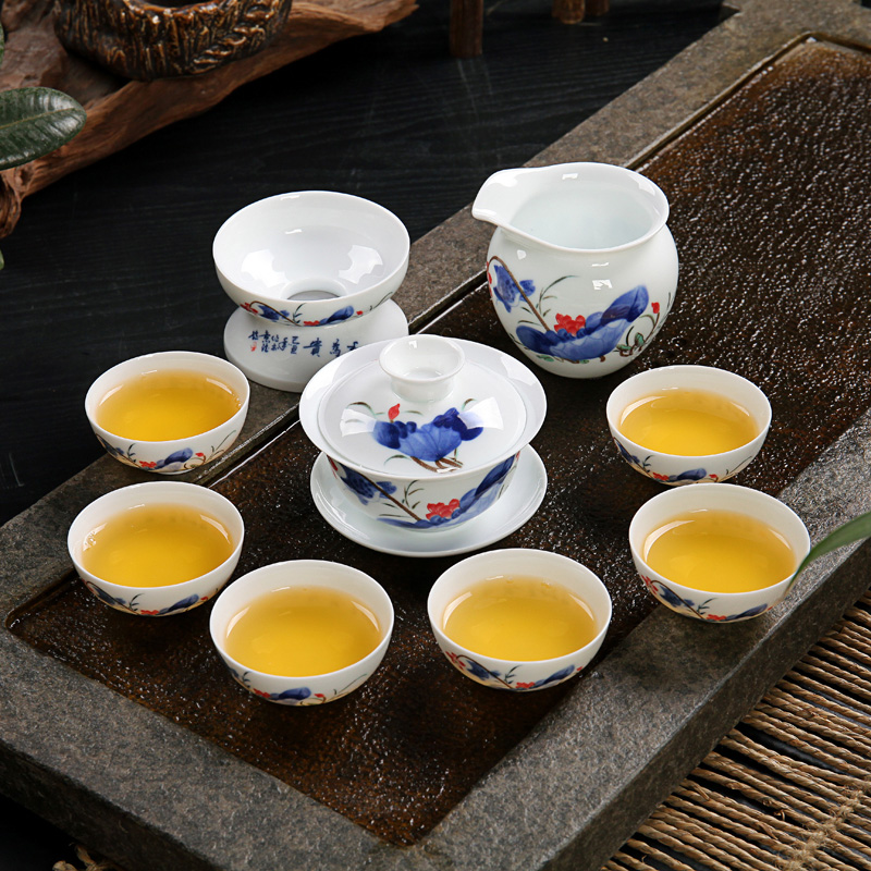 冰裂茶具 冰裂釉茶具套装 整套茶具功夫茶具套装 薄胎青花瓷|ruв категории посуда, чайный сервиз, набор чайный сервиз - от Buy2taobao.com для оказания профессиональной услуги покупки агента Taobao