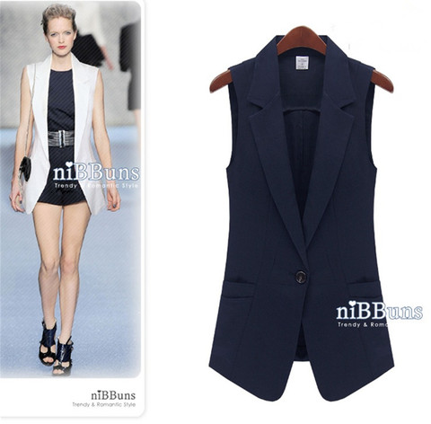<em>马甲女</em>春秋薄款韩版中长款西装<em>背心</em>马褂 工装