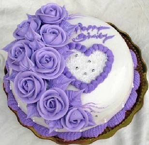 山西省<em>太原</em>蛋糕<em>速递</em>/生日蛋糕/ 紫色的玫瑰-淘