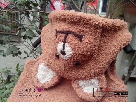 纯手工棒针<em>编织</em>毛衣 可爱儿童绒绒<em>毛巾线</em>卡通