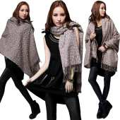 2012 spring new women's air-conditioned room office essential UV protection leopard shawl coat scarves dual-use