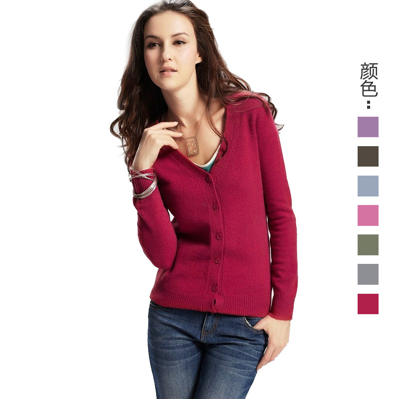 划算购物开衫凡客诚品 <em>毛衣</em> 女 高品质<em>纯羊毛</em>V