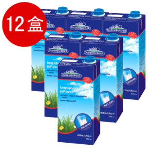  欧德堡 超高温处理全脂纯牛奶1L/盒德国进口 12盒装