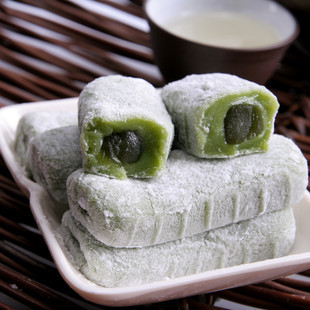  台湾进口食品零食 三叔公雪之恋 手造麻糬/手工麻薯 抹茶味 180g