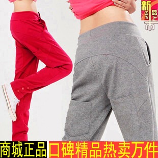  春装新款韩版显瘦哈伦裤运动休闲裤女加厚加绒卫裤大码长裤潮