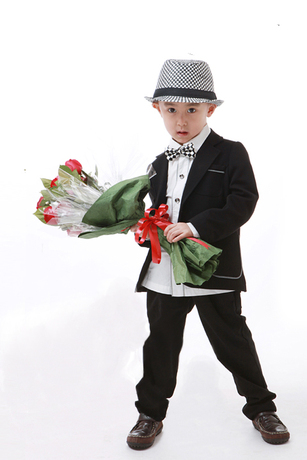 小西服韩版幼儿园男童礼服主持人服装新款儿童