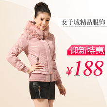 2011  新款  秋冬  女装  加厚  短款  修身  棉服  棉衣