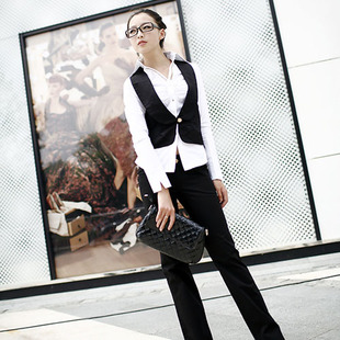 淘宝网2010秋冬装新款白领<em>女士马甲</em>职业<em>套装</em>