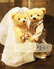 3宫熊情侣熊婚纱泰迪熊结婚熊/结婚礼物婚纱熊对熊送支架