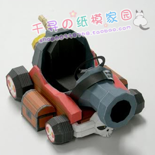 加农炮车:跑跑卡丁车\/3D立体纸模型DIY 手工制