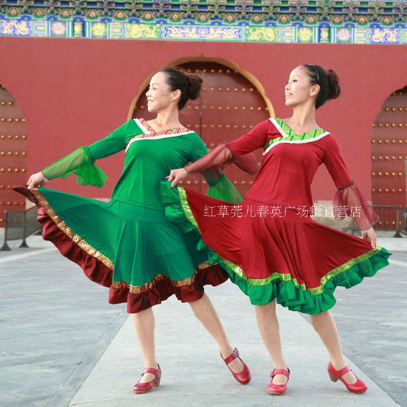 红草莞儿 杨艺応子广场舞服装 舞蹈服装套装新款北京的金山上特价