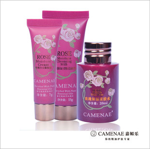 白菜控：Camenae 嘉媚乐 玫瑰润色保湿系列三件套（洁面乳/爽肤水/保湿霜）