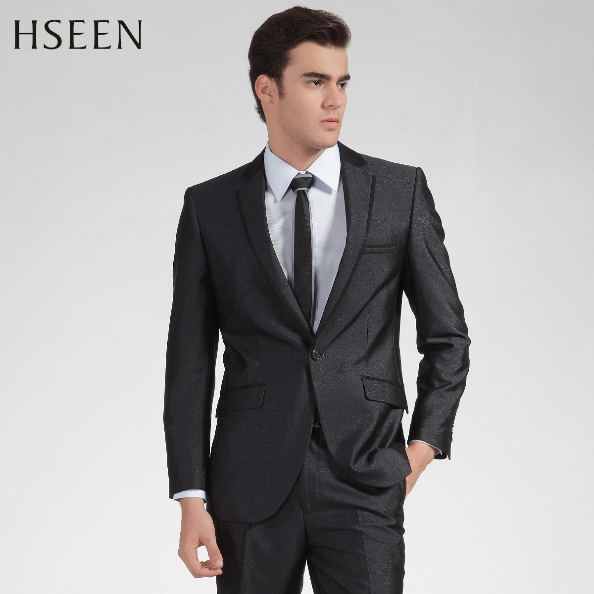 the hseen men's suits suits groom wedding dress suit men suit slim