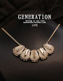  欧美复古韩国 奢华 大牌水钻 短款 项链 颈链 韩国女饰品