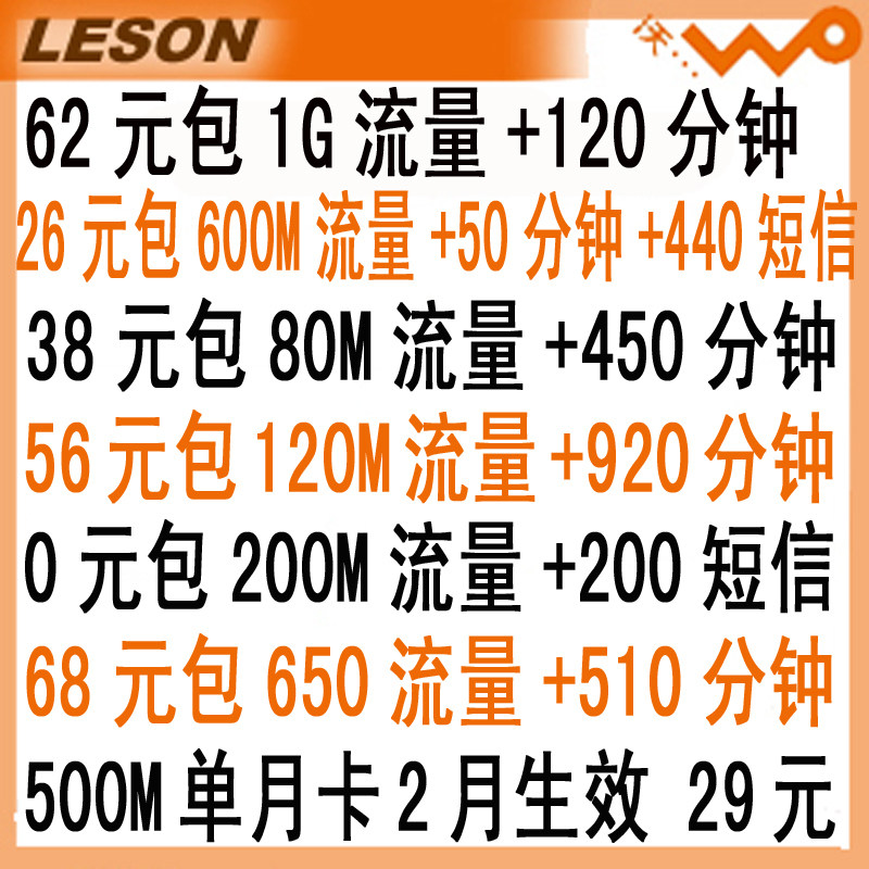 中国联通 3G 上网卡 3G手机卡 流量 卡 套餐卡 3G无线上网资费卡